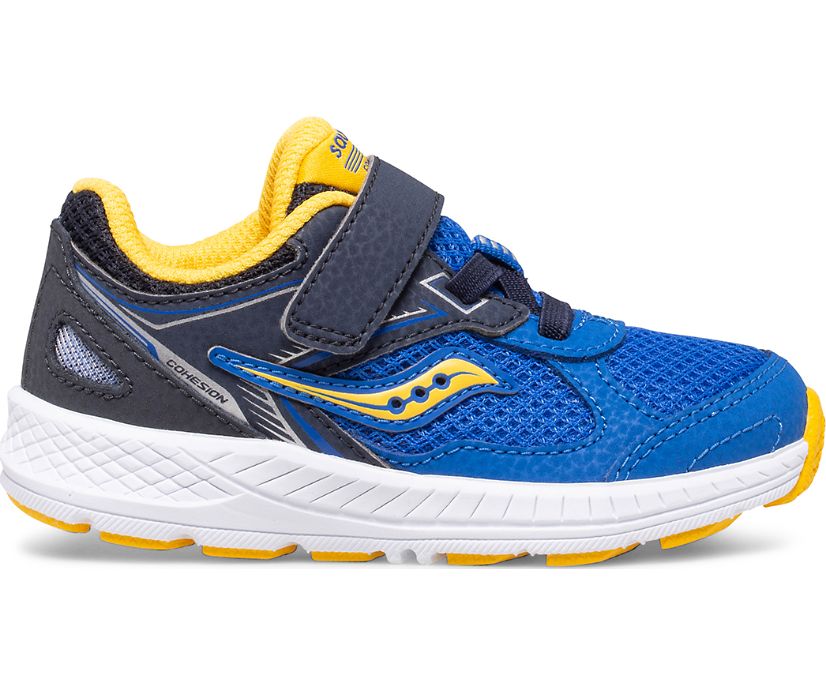 Kids' Saucony Cohesion 14 A/C Jr. Sneakers Blue / Yellow | Singapore 800ZUTG